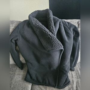 Abercrombie & Fitch Black Sherpa Lined Jacket. Large. 20ptp